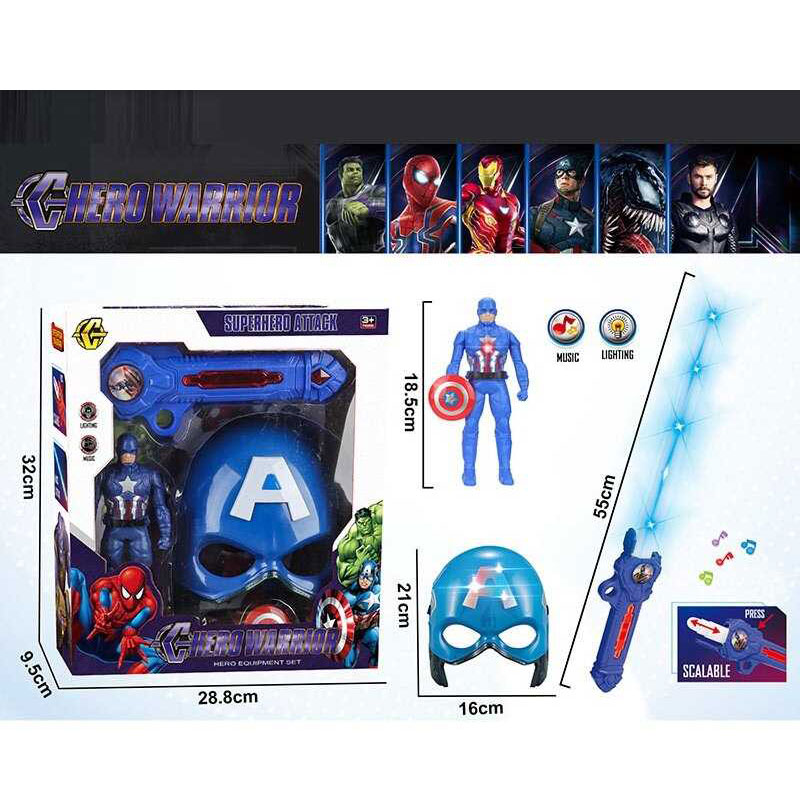 Лялька герой з маскою та мечем 'Капітан Америка'