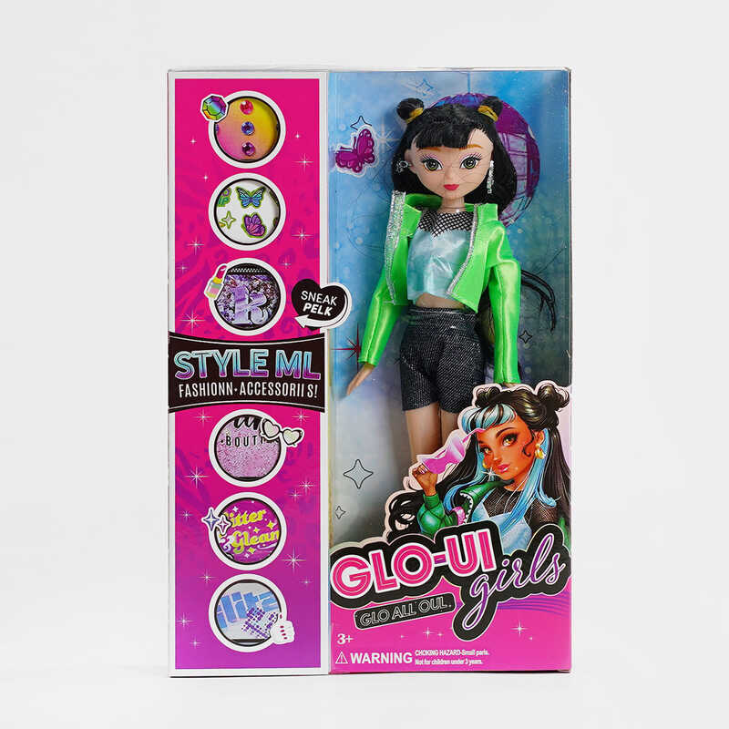 Лялька-модниця 'Glo-ui girls' у салатовій куртці