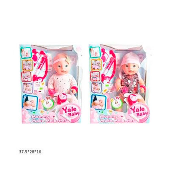 Кукла-пупс интерактивный 'Yale baby'с набором доктора 2 варианта
