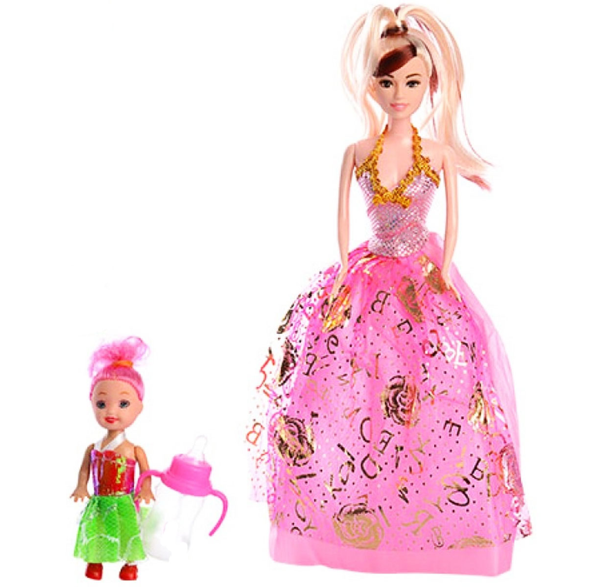 Кукла с дочкой  и платьями 15 шт