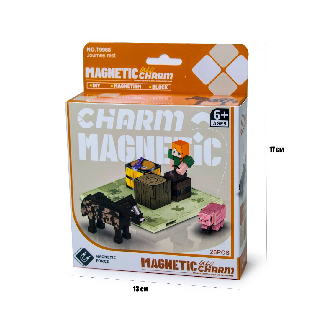 Магнітний конструктор блоки 26 деталей