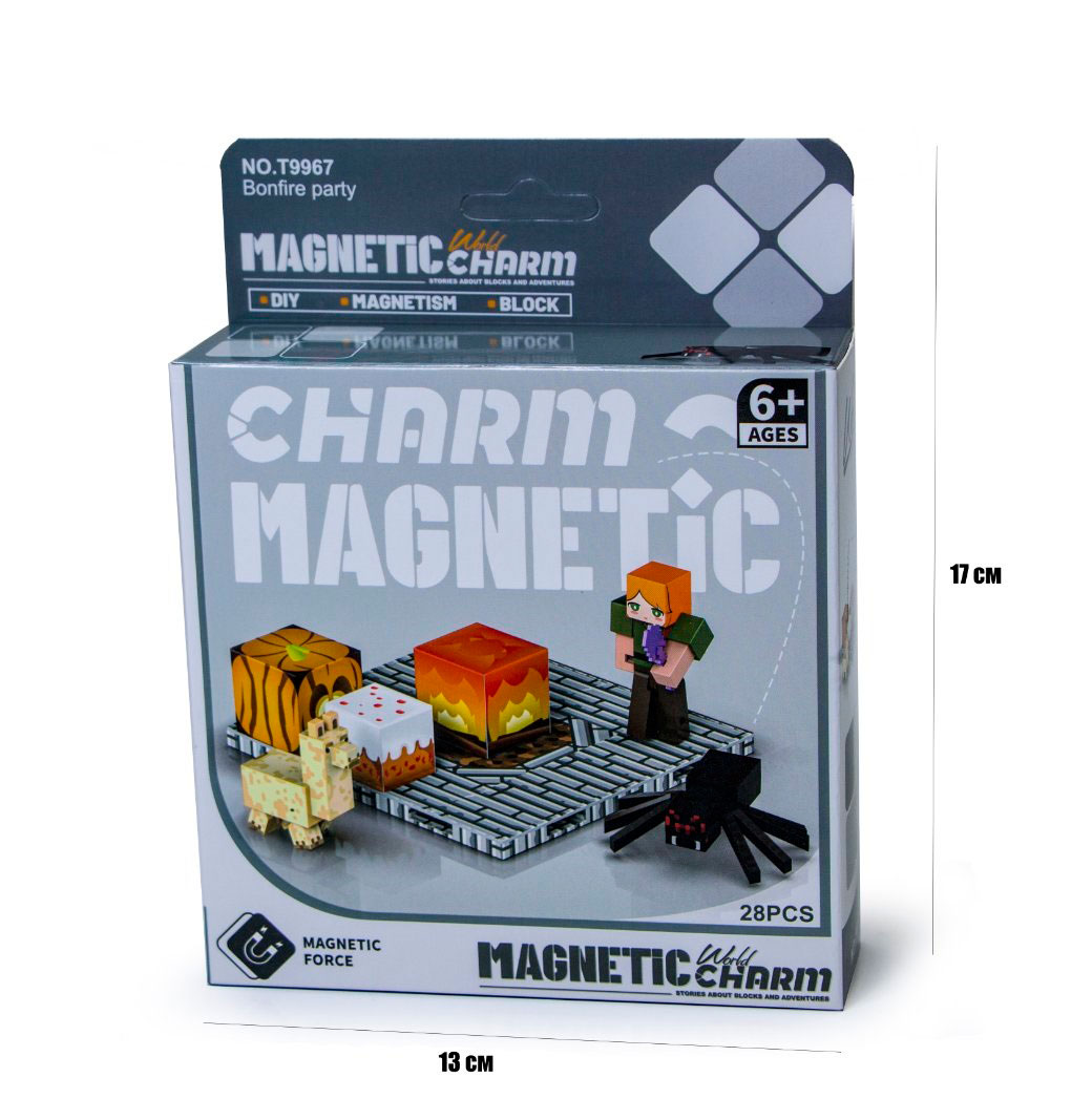 Магнітний конструктор блоки 28 деталей