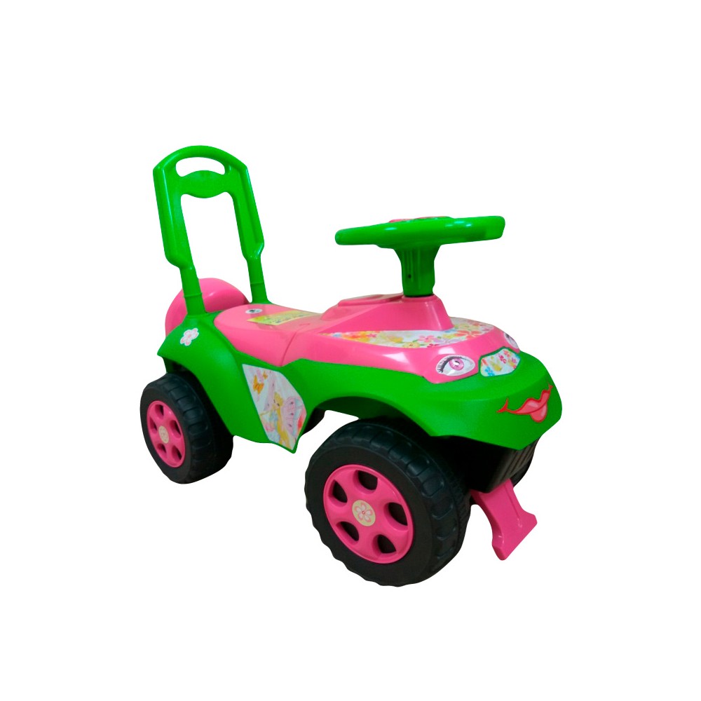 Машина-каталка 'Автошка' салатово-рожева музична