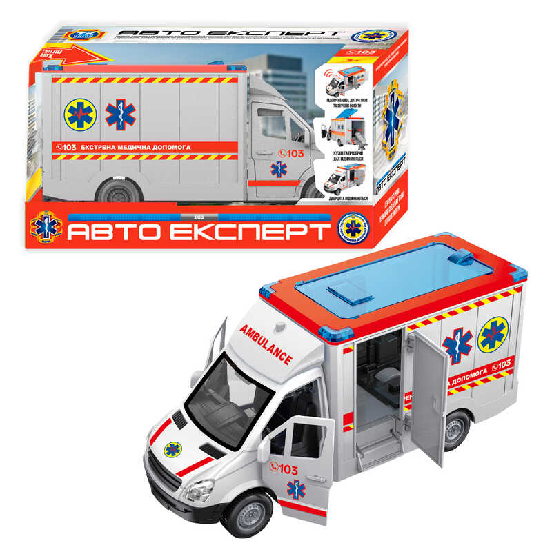 Машина на батарейках з українською озвучкою 'Швидка допомога'