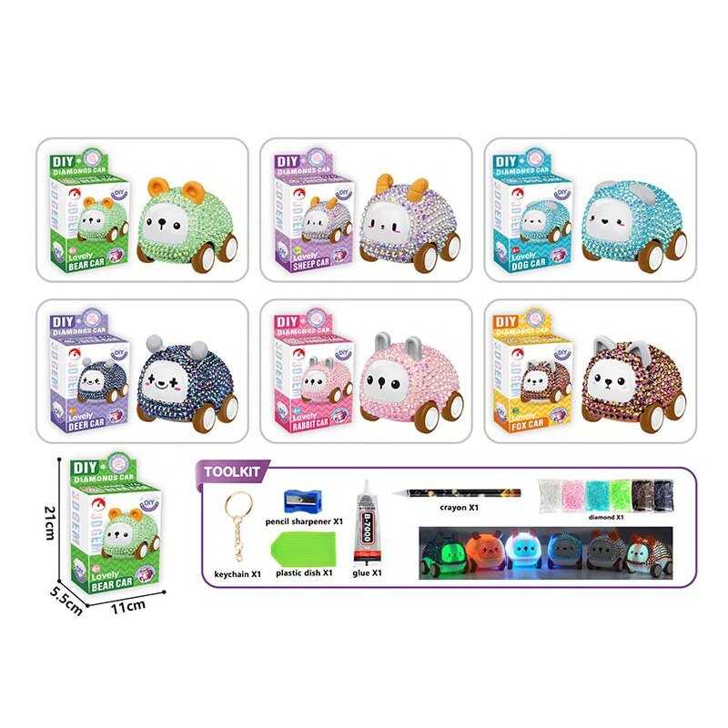 Машинка-брелок алмазами 'DIY Diamonds car'