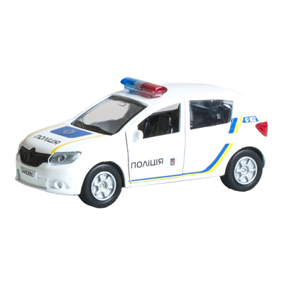 Металлическая модель внедорожника TECHNOPARK 'RENAULT SANDERO Полиция'