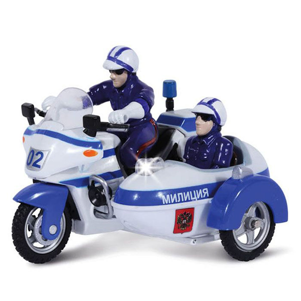 Модель мотоцикла с коляской 'Милиция'