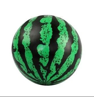 Мяч резиновый арбузик 9' 70 грамм