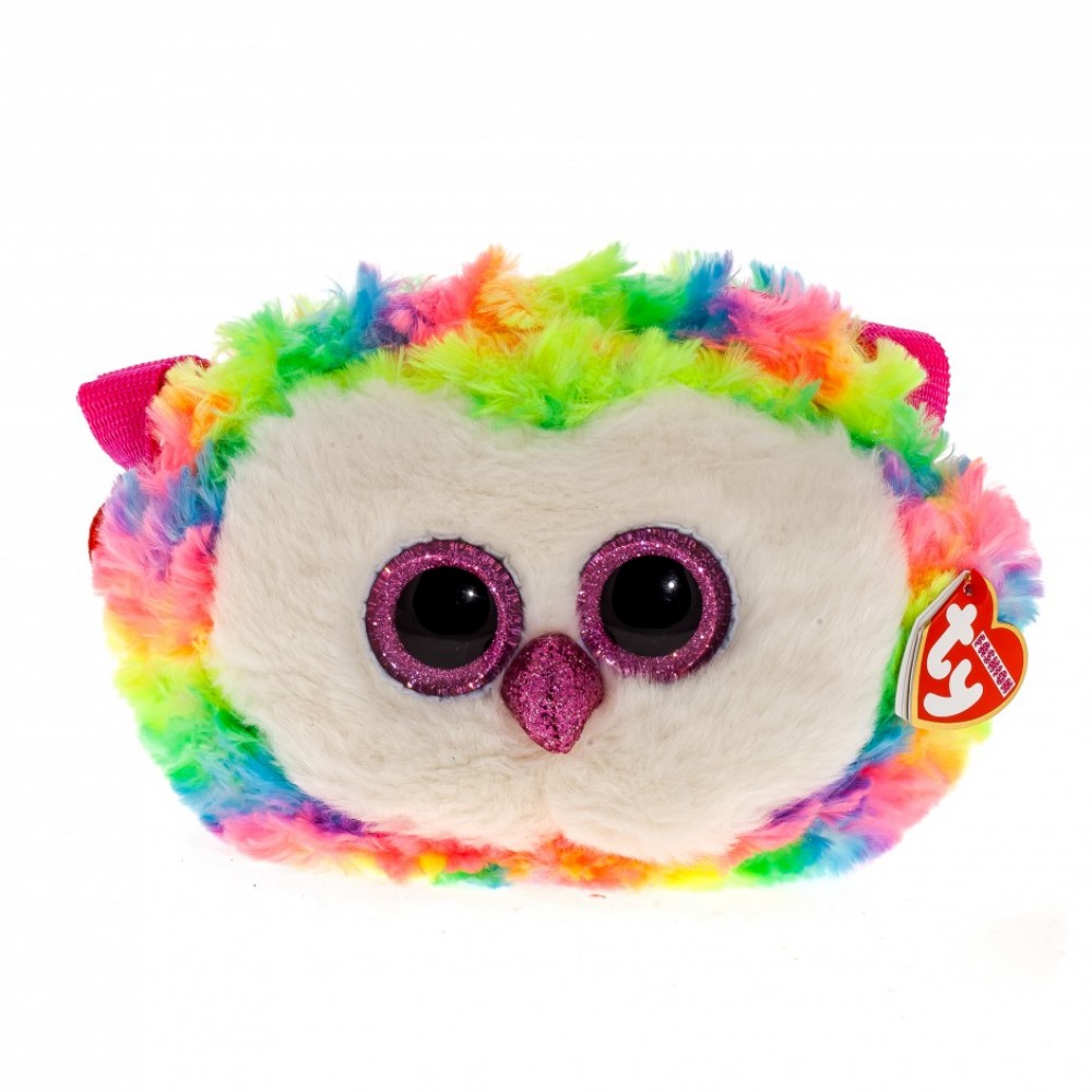 Мягкая игрушка сумочка TY Gear Разноцветная сова 'Owen'