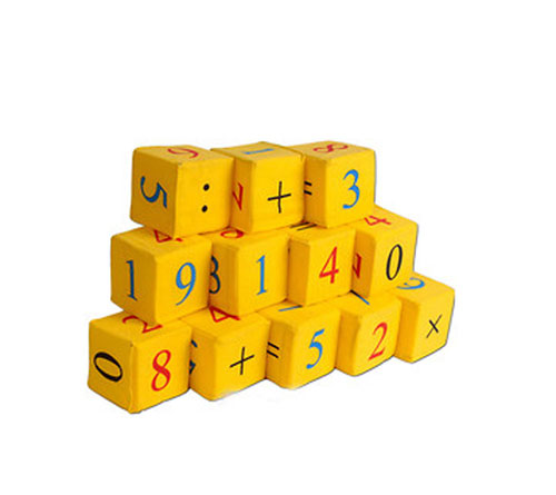 Мягкие кубики 'Математика' 12 кубиков