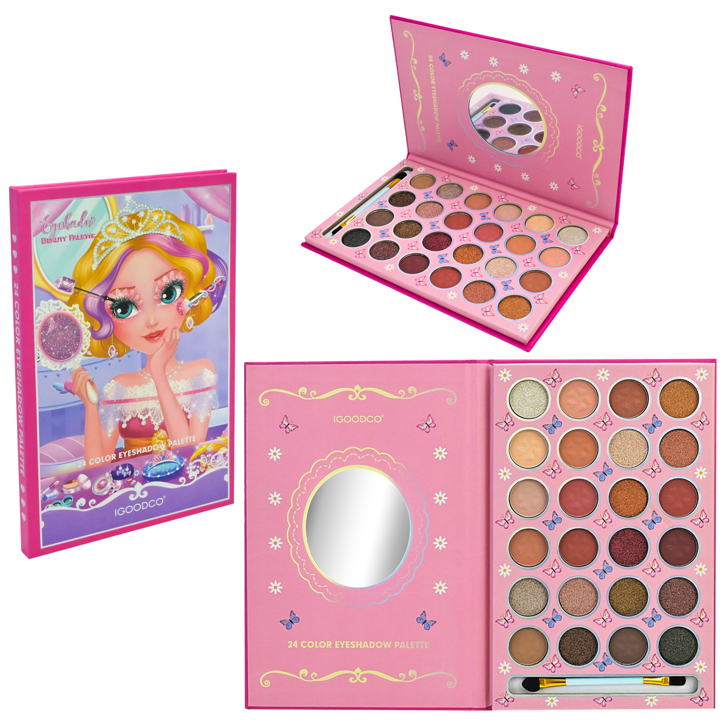 Набор детских теней с зеркалом