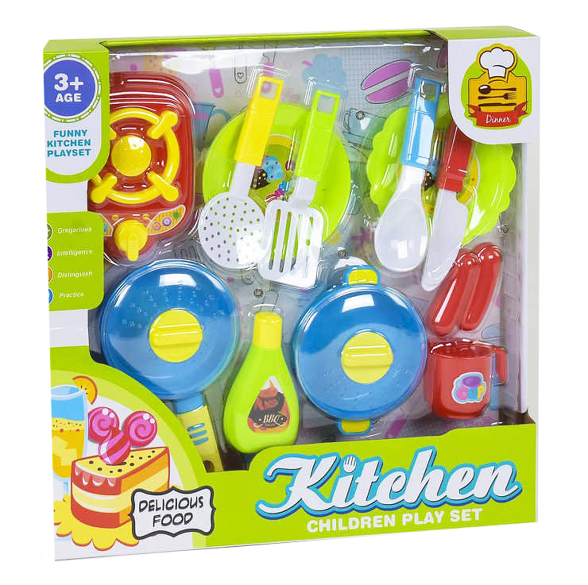 Набір дитячого іграшкового посуду
