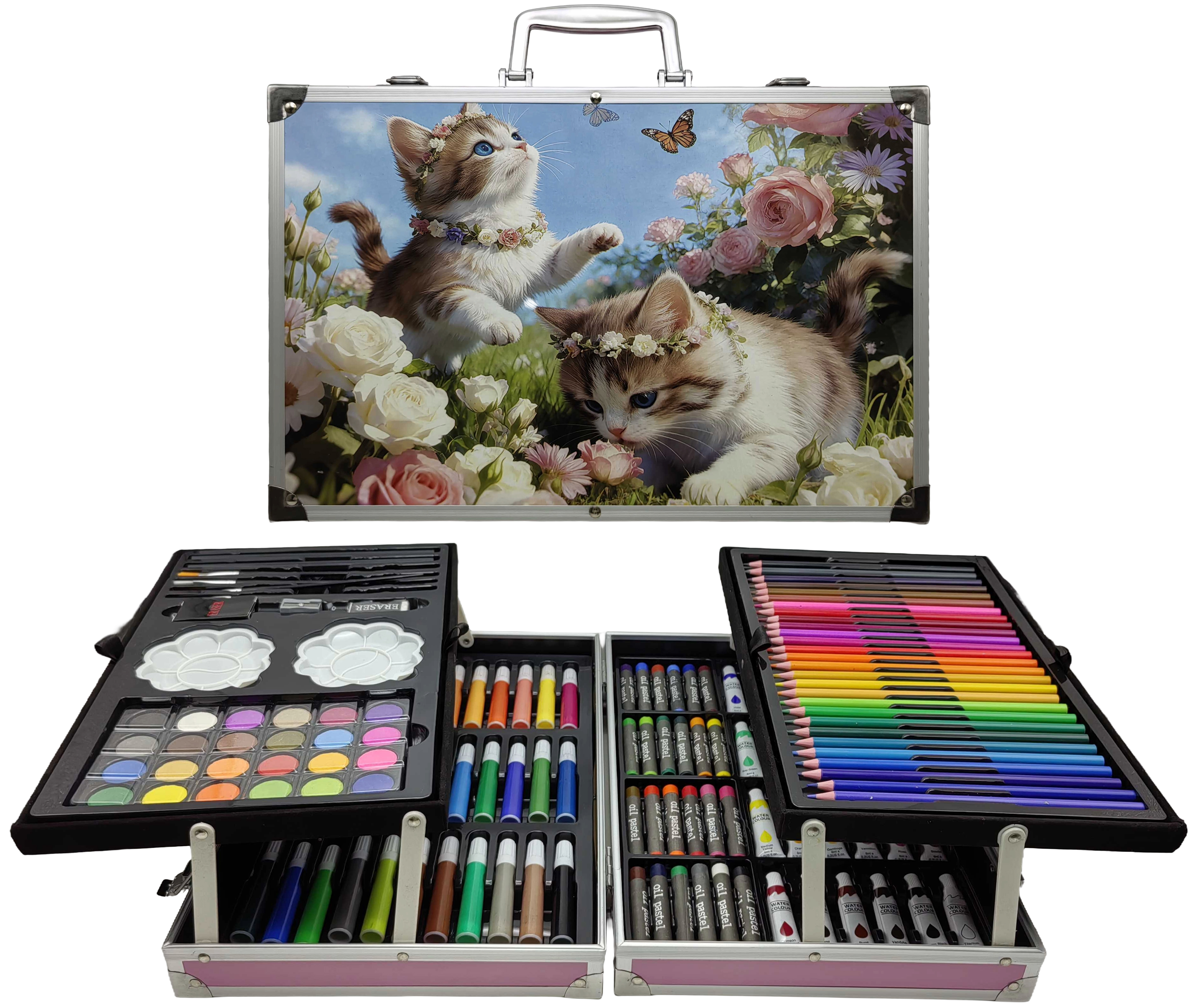 Набір для малювання у валізі 'Кошенята' 145 предметів