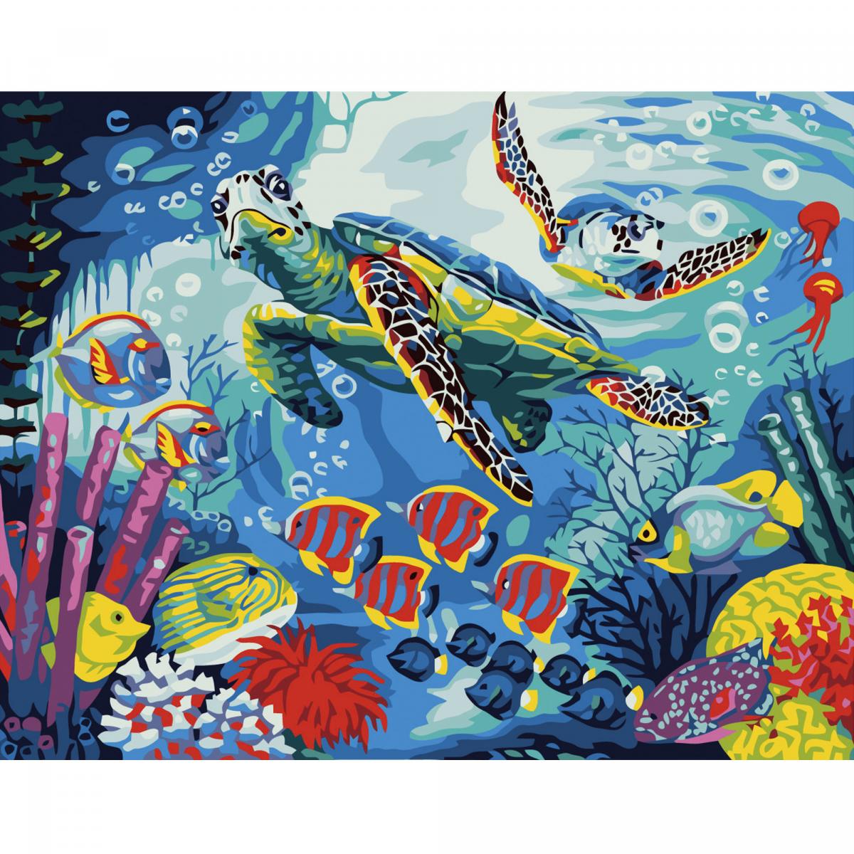 Набор для росписи картины по номерам 'Жизнь океана'