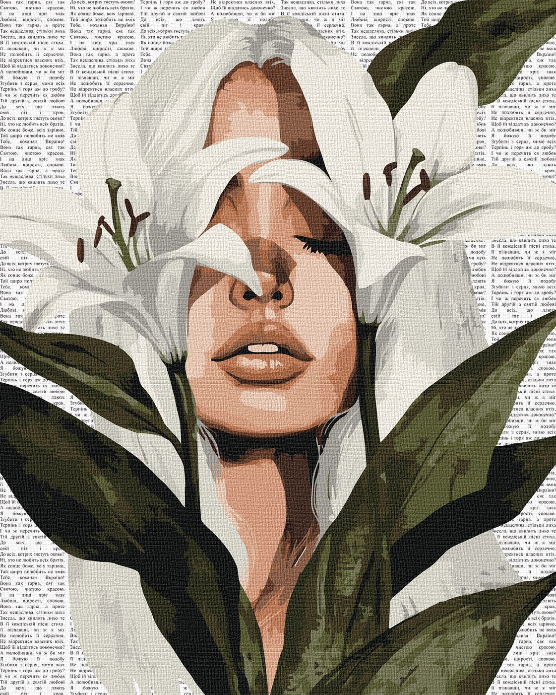 Набор для росписи по номерам 'Красочная поэзия: Лилии'