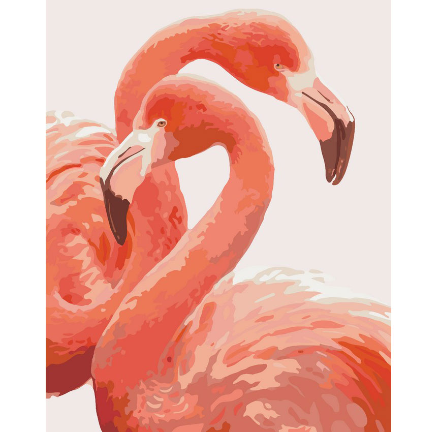 Набор для росписи по номерам 'Розовый фламинго'