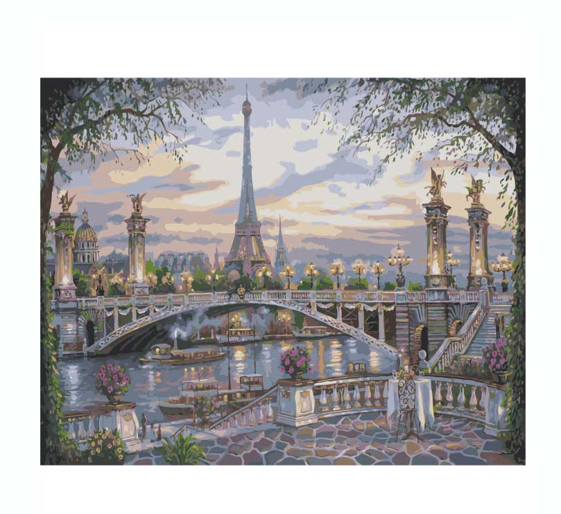Набор для росписи по номерам 'Удивительный Париж'