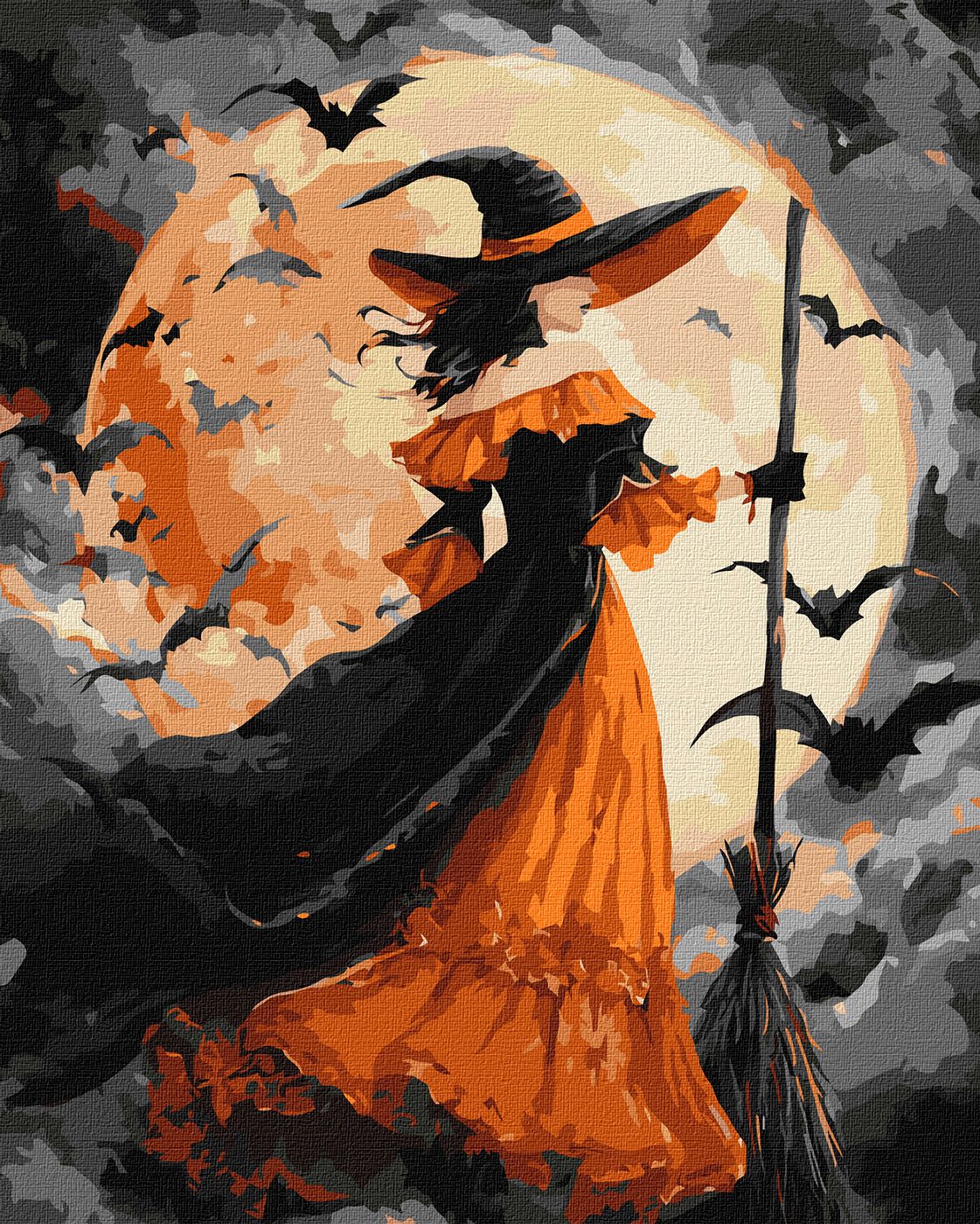 Набор для росписи по номерам 'Ведьма при луне'