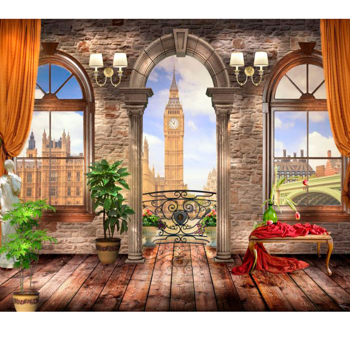 Набор для росписи по номерам 'Вид на Лондонский Биг Бен из окна' в коробке
