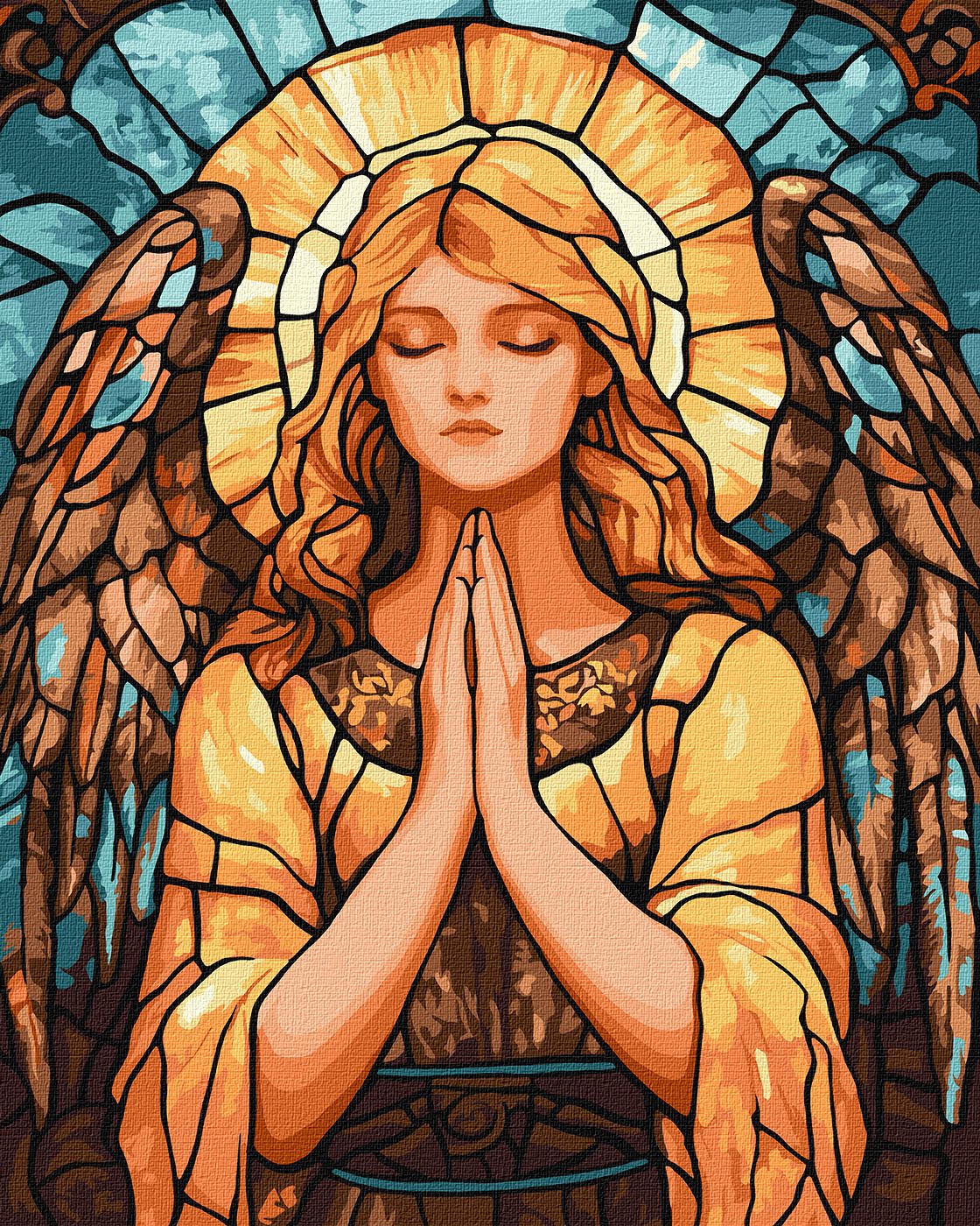 Набор для росписи по номерам 'Витраж. Я прошу у небес'