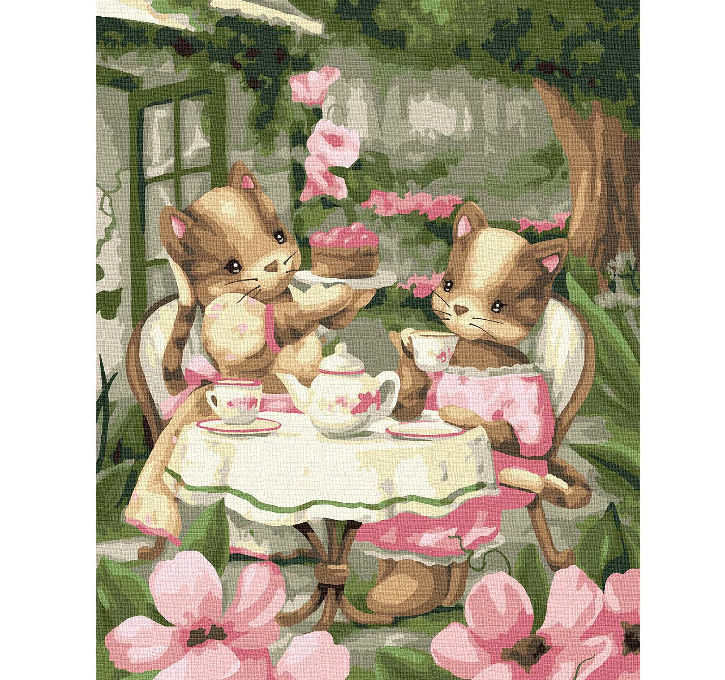 Набір для розпису по номерах від 7 років 'Чаювання подружок'