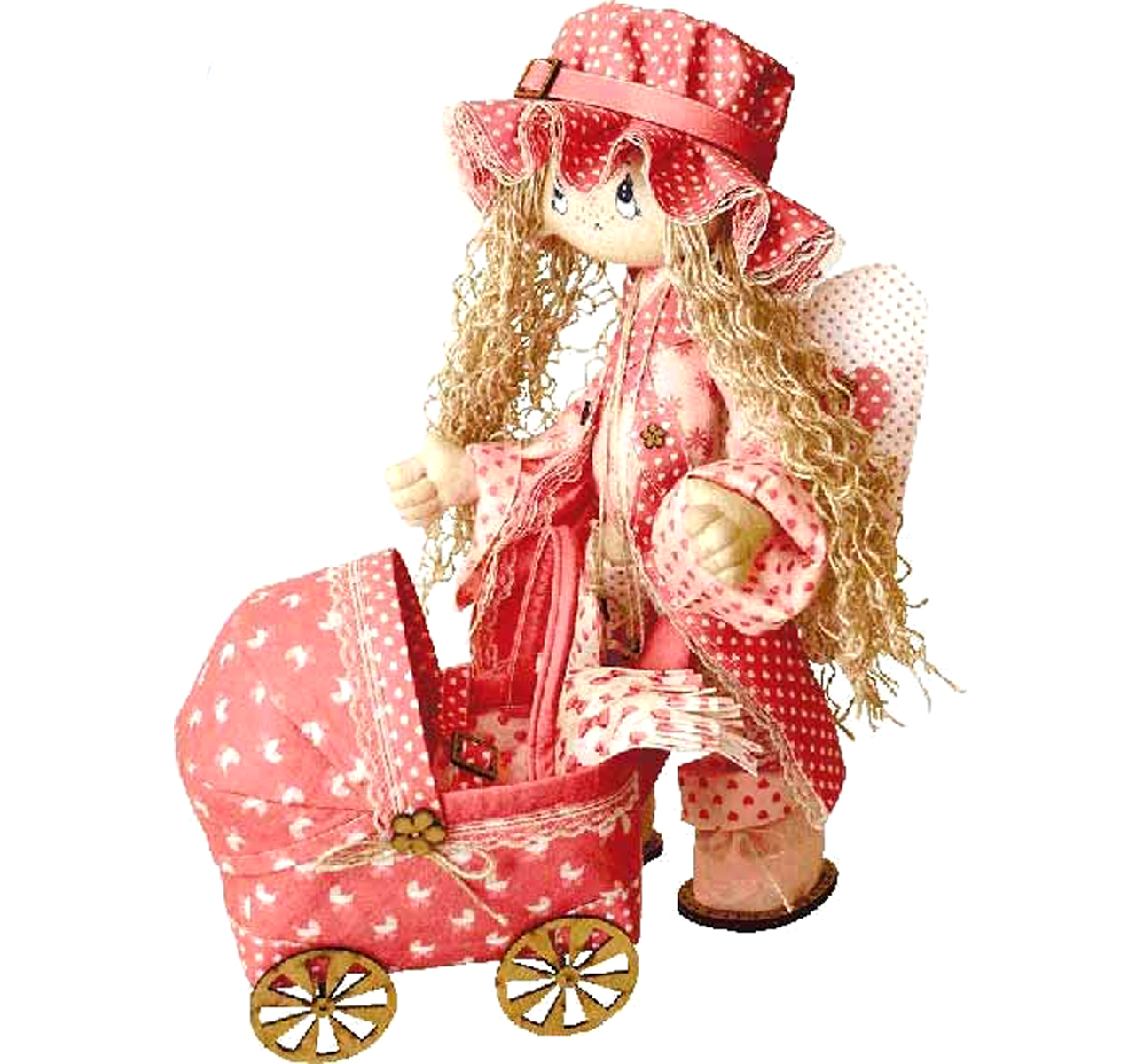 Набор для шитья текстильная каркасная кукла 'Ангелочек'