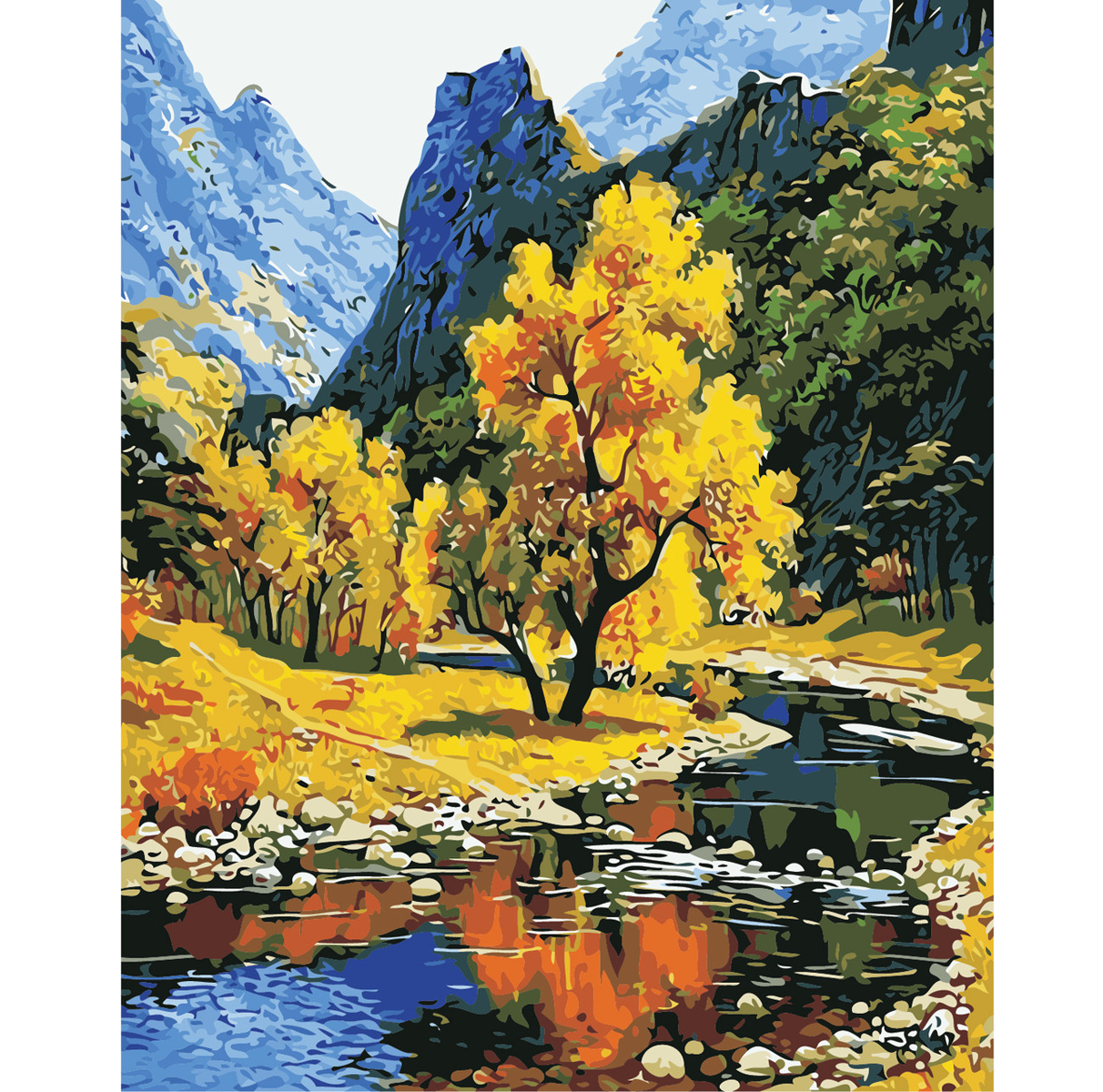 Набор для творчества картина по номерам 'Осень в горах'