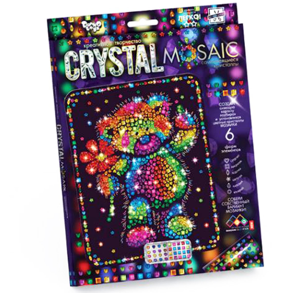 Набор для творчества кристальная мозаика 'Мишка'