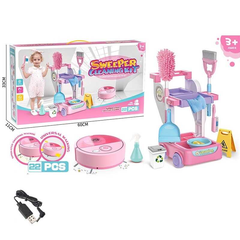 Набор для уборки с тележкой и робот пылесос