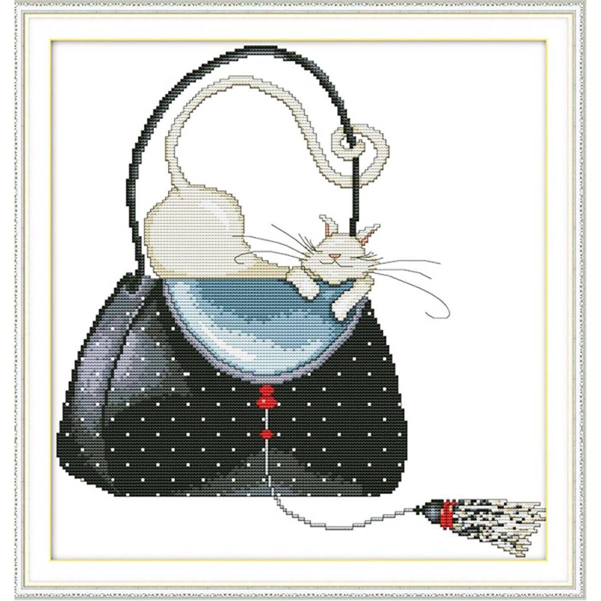 Набор для вышивания крестиком 'Кошка в сумке'