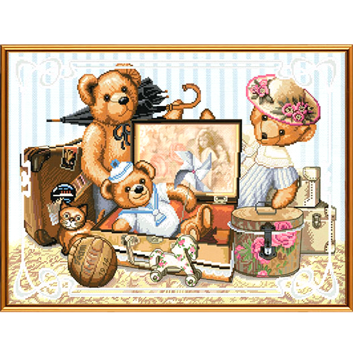 Набор для вышивания крестом на канве с  рисунком 'Детские шалости'