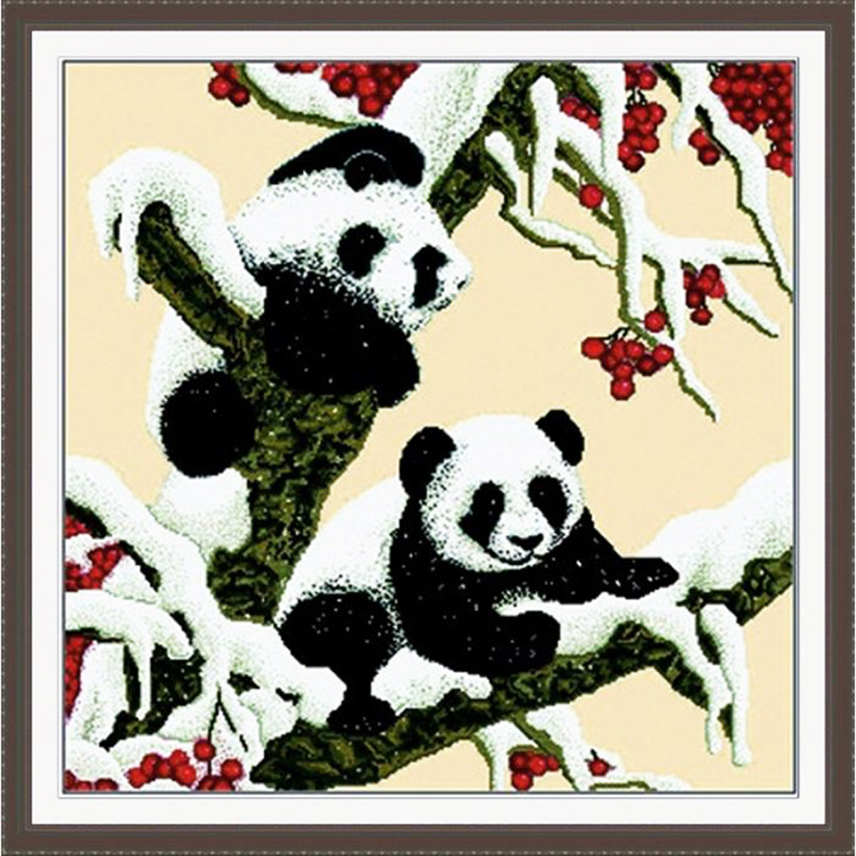 Набор для вышивки крестиком 'Снежные панды'