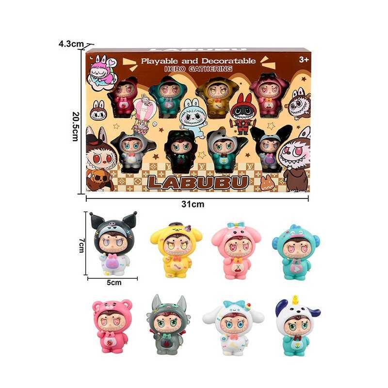 Набір героїв 'LABUBU' 8 фігурок