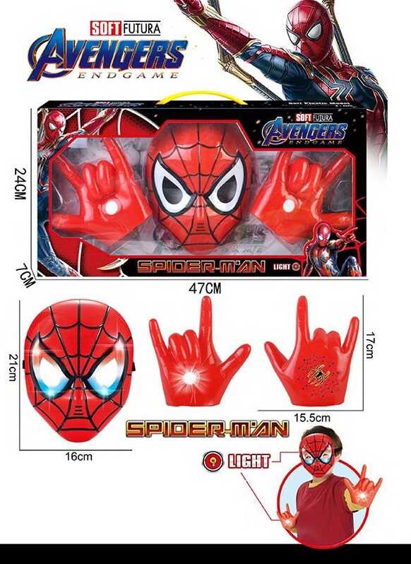 Набор героя с маской и перчатками 'Человек паук'