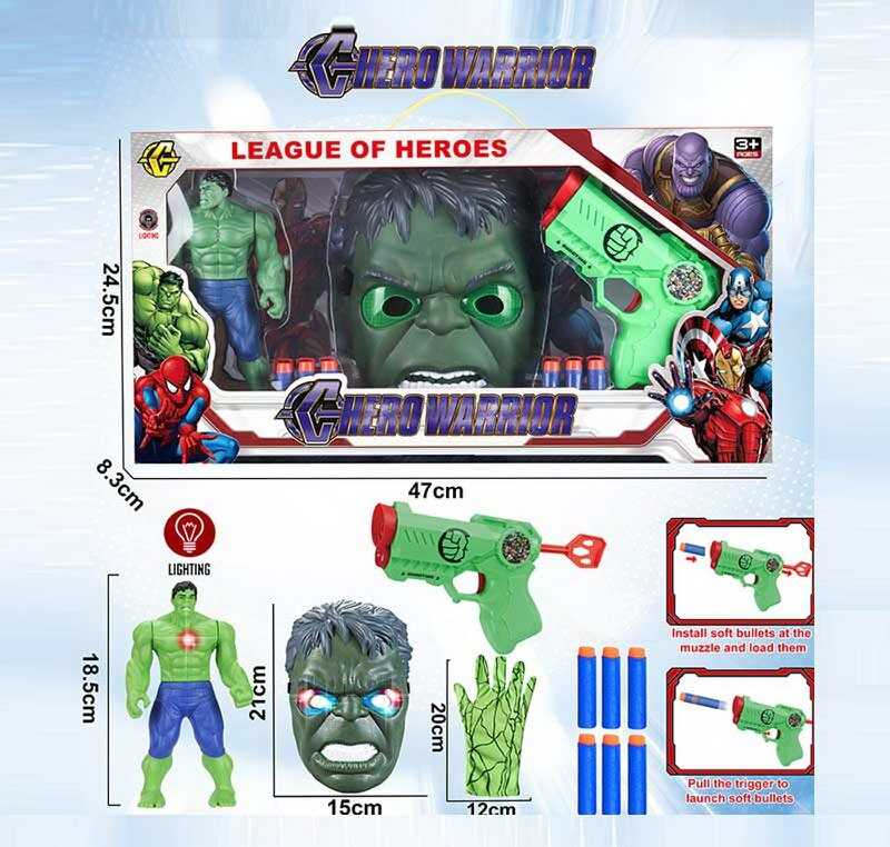 Набір героя з маскою та пістолетом 'Халк'