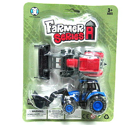 Набор игрушечных тракторов