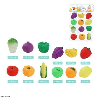 Набор игрушек-пищалок 'Овощи и фрукты'