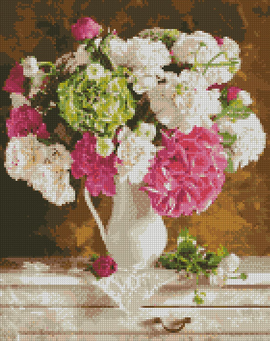Набір картини алмазами 'Букет квітів у вазі'