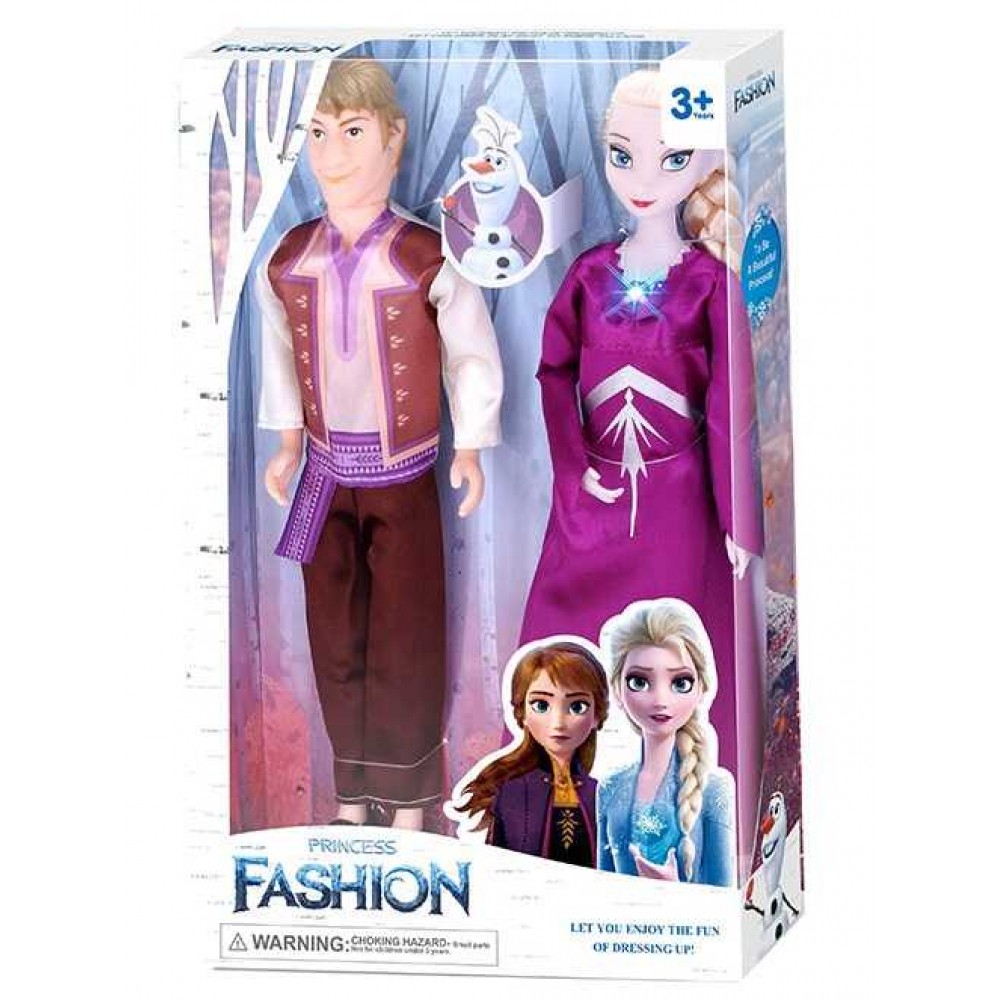 Набір ляльок 'Снігова принцеса та її друг'