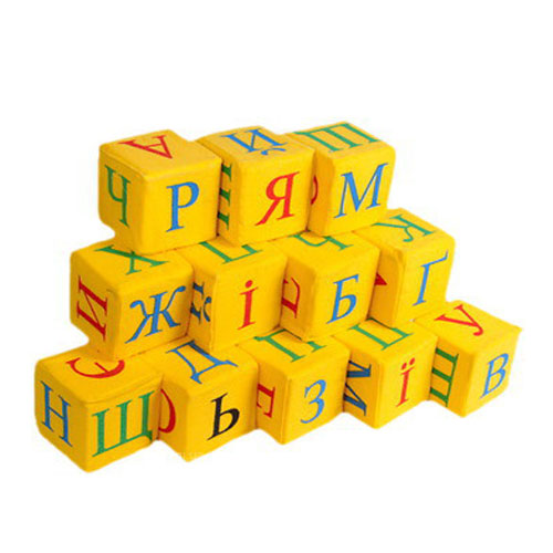 Набір навчальних м'яких кубиків 'Український алфавіт'