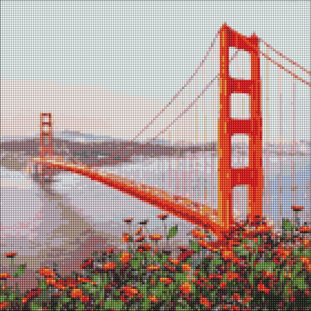Набір з алмазною мозаїкою 'Ранковий Сан-Франциско'