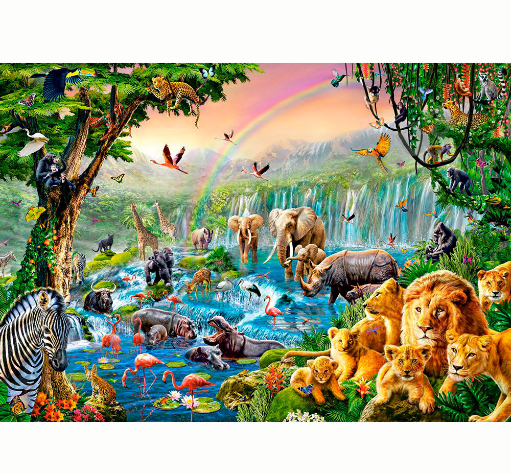Пазл 500 елементів 'Річка у джунглях'