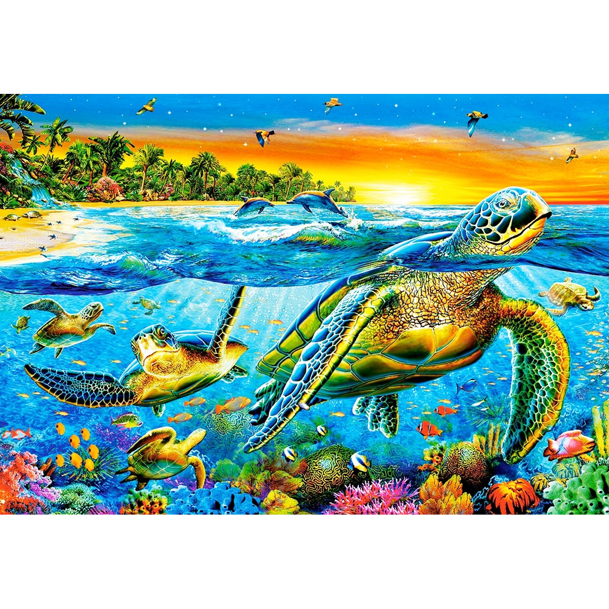 Пазл Castorland 'Морские черепахи'