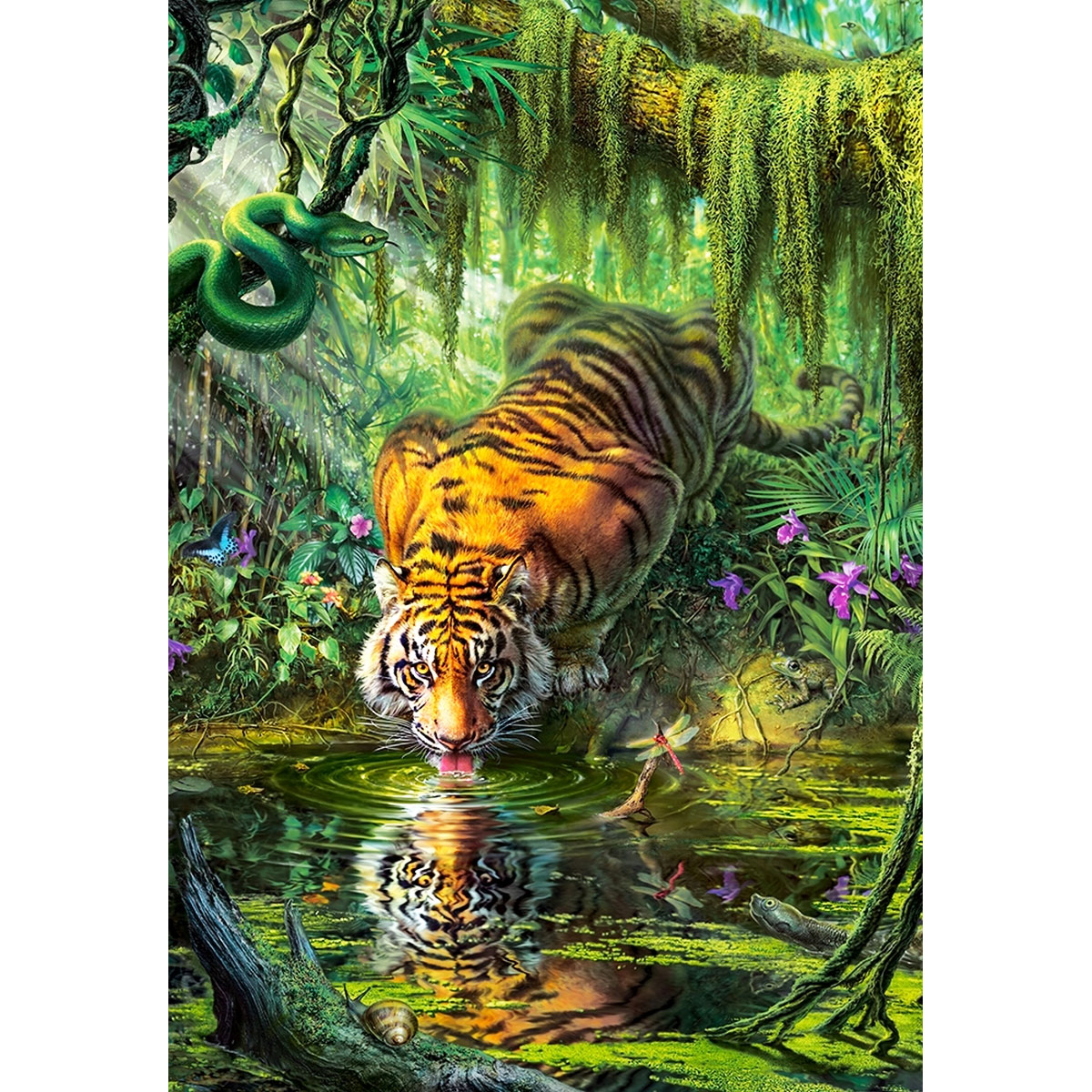 Пазл Castorland 'Тигр в джунглях'