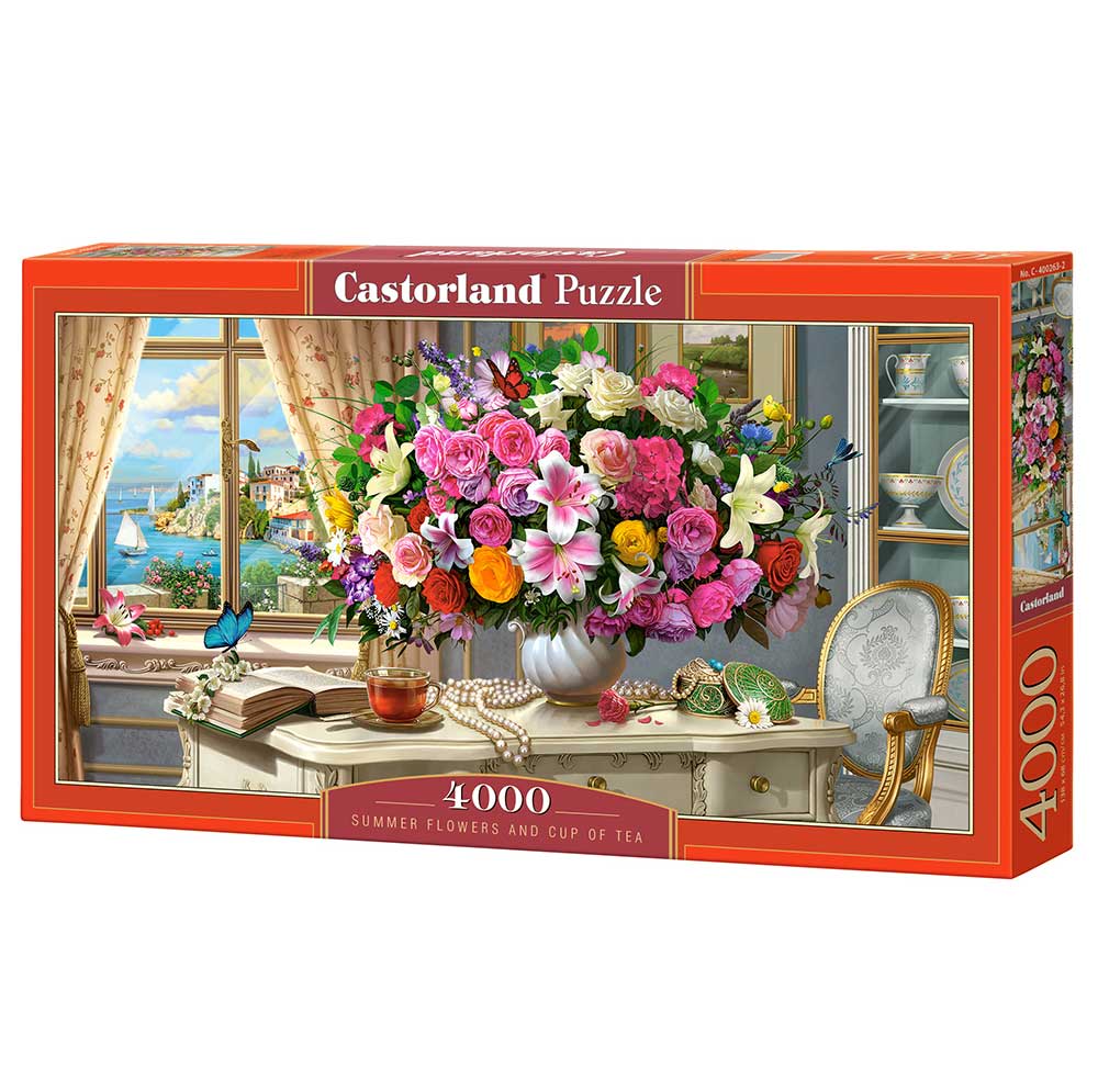 Пазл большой Castorland 'SUMMER FLOWERS AND CUP OF TEA' 4000 деталей