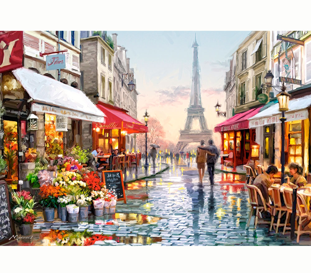 Пазлы Castorland 1500 элементов 'Цветочный магазин в Париже'