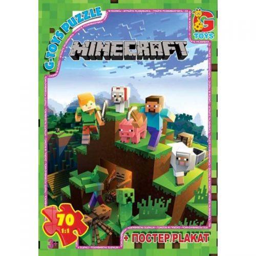 Пазлы из серии 'Minecraft' 70 деталей + постер плакат