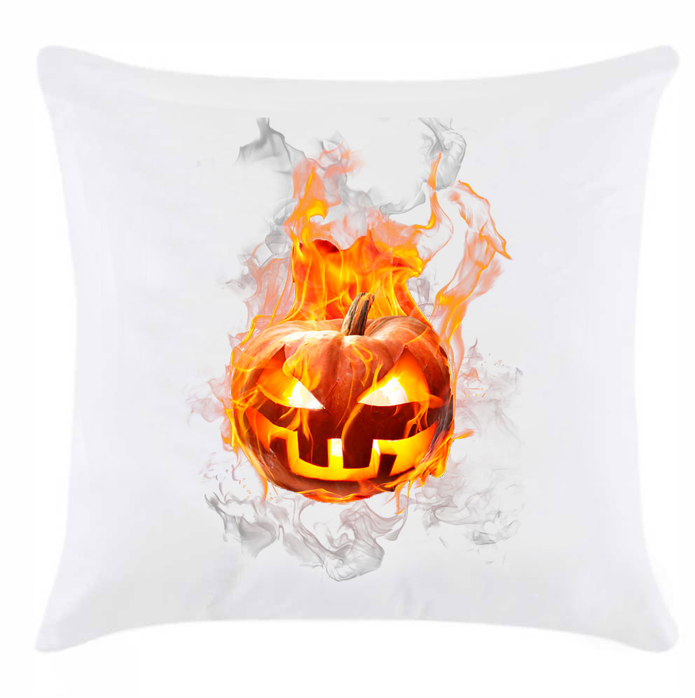 Подушка Halloween 'Тыква в огне'