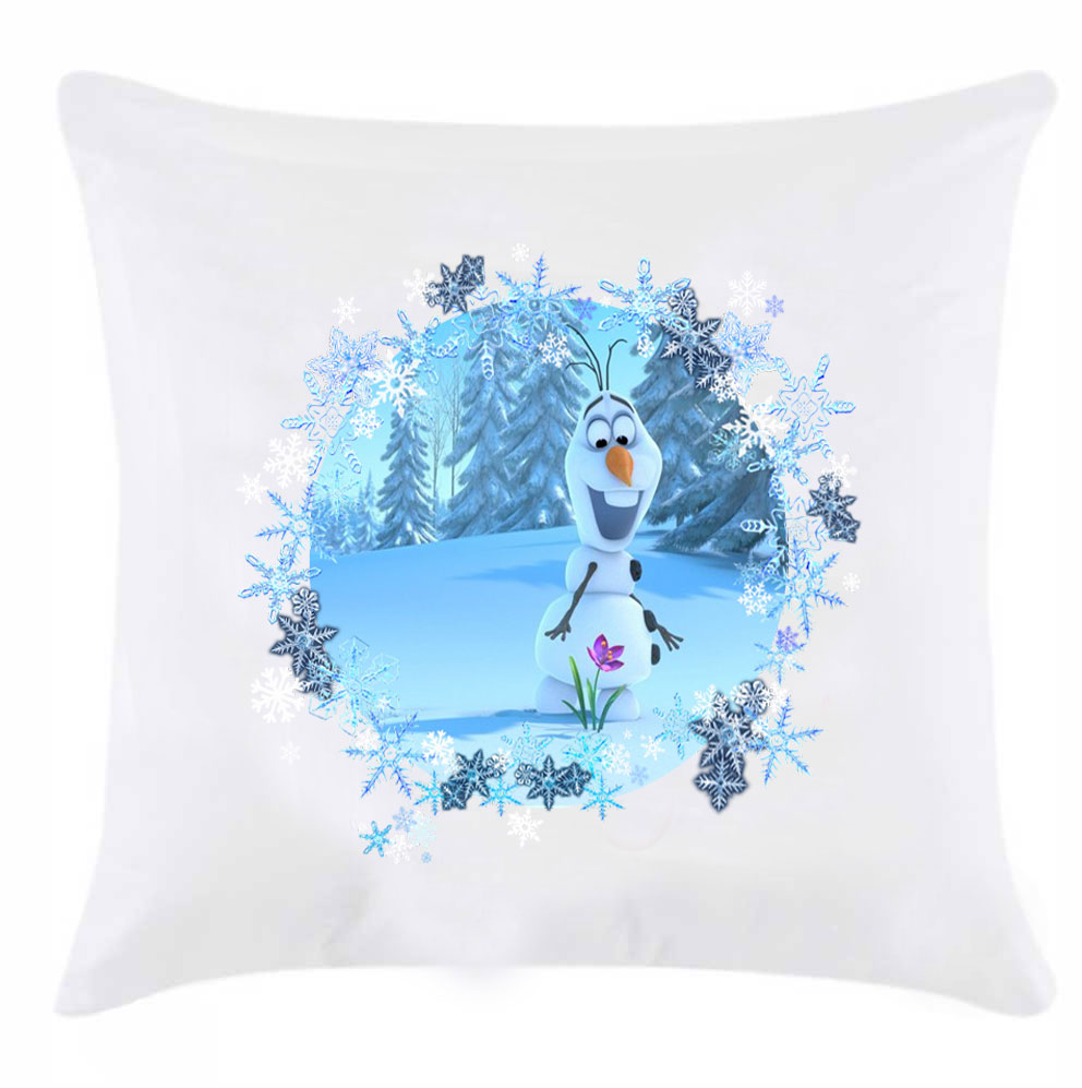 Декоративная подушка со снеговиком