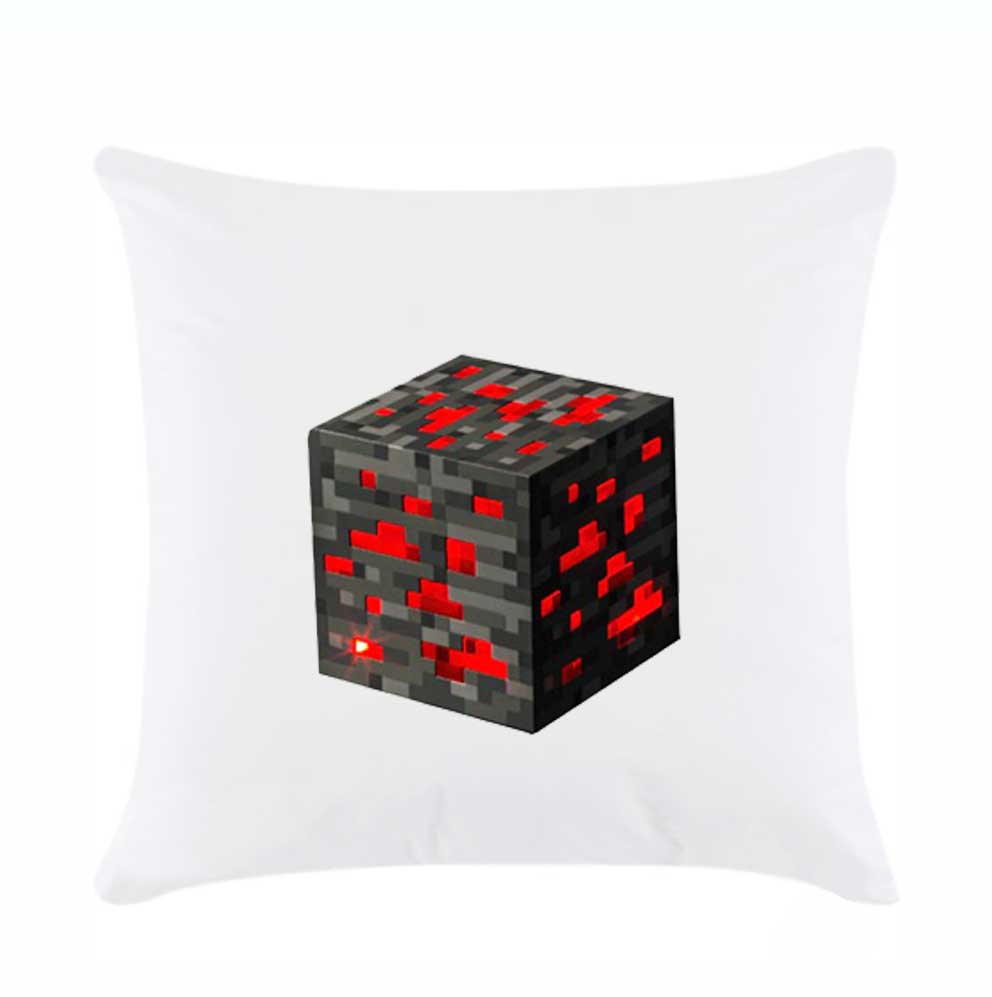 Подушка Minecraft ' Куб черный Руда алмазная'